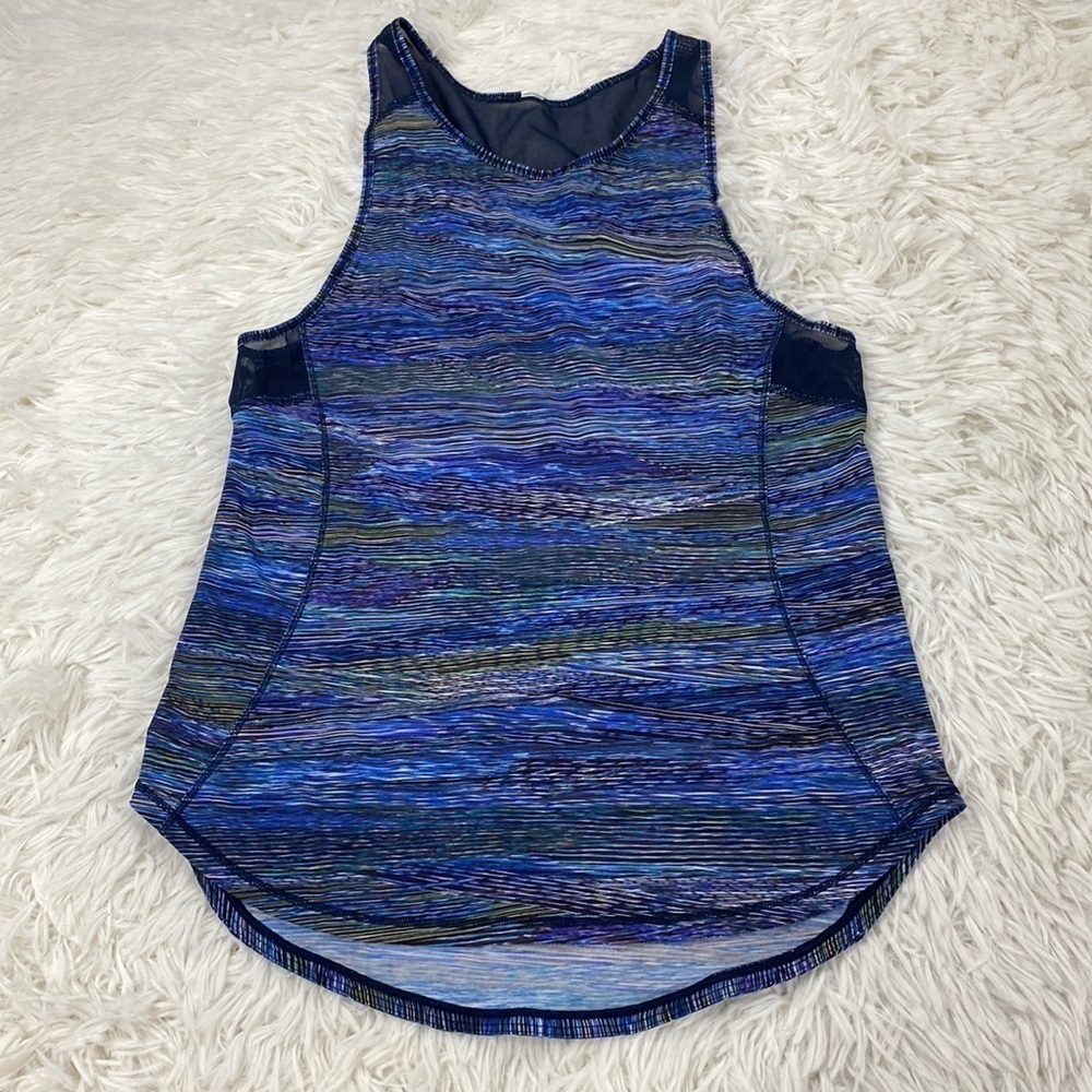 Lululemon Sculpt Tank II Interconnect Blue Multi